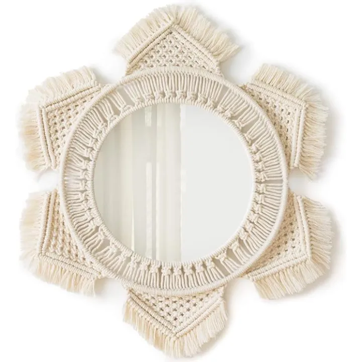 Mkono Boho Wall Mirror Decor