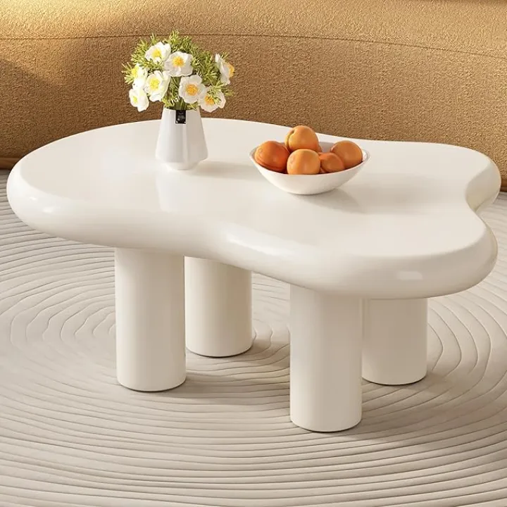 GraceNook 39.37" White Cloud Coffee Table