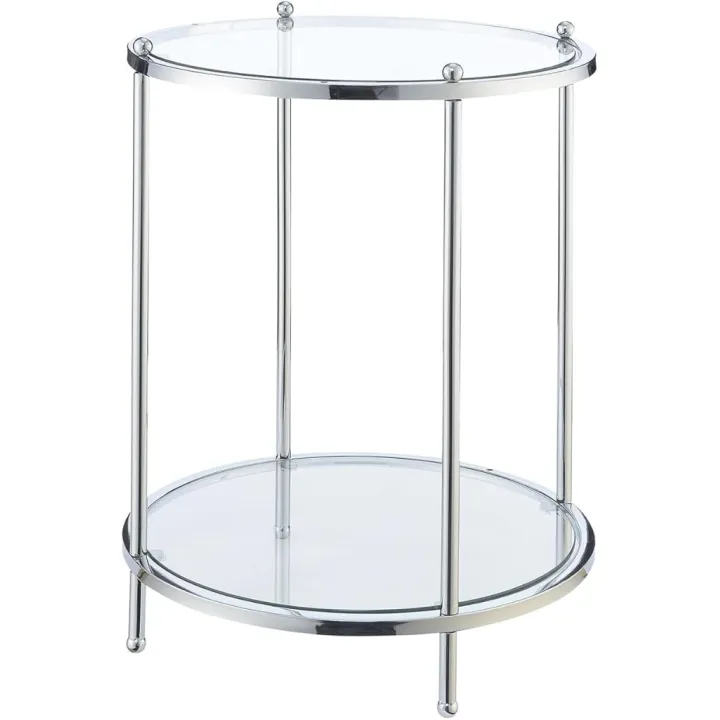 Convenience Concepts Royal Crest 2 Tier Round End Table