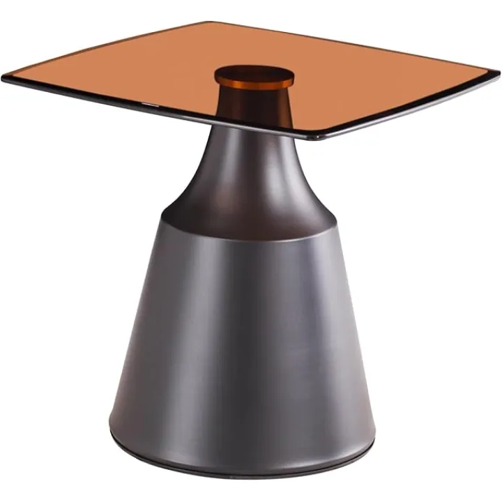 SABURCA Square Glass Side Table