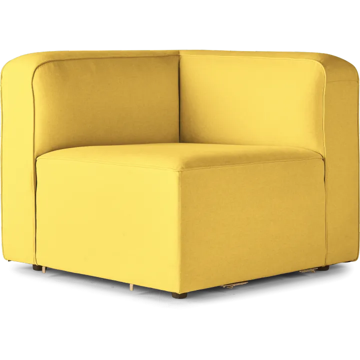 Yellow Mid Century Modern Corner Chair - Bentley Daisey