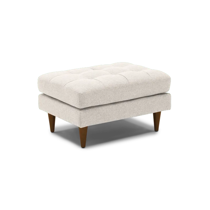 Joybird Mid Century Modern Ottoman Chair - Mocha, Briar