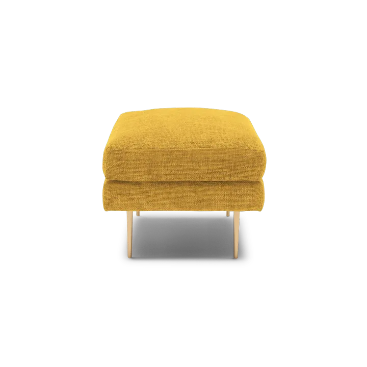 Aime Yellow Mid Century Modern Ottoman Chair - Bentley Daisey