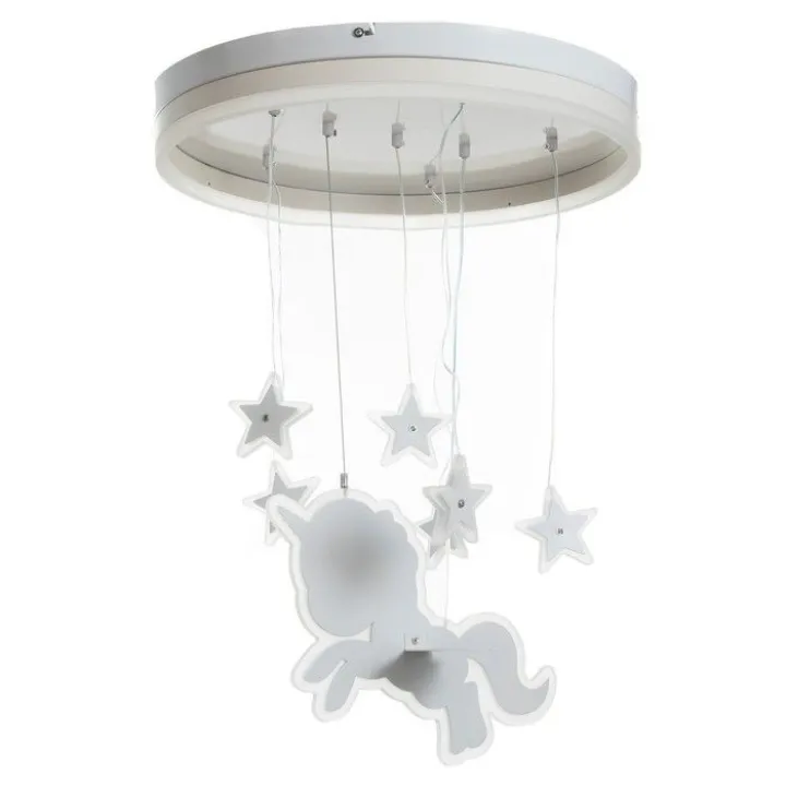 Люстра "Единорог" LED 58Вт 4000К белый 50х50х60 см BayerLux