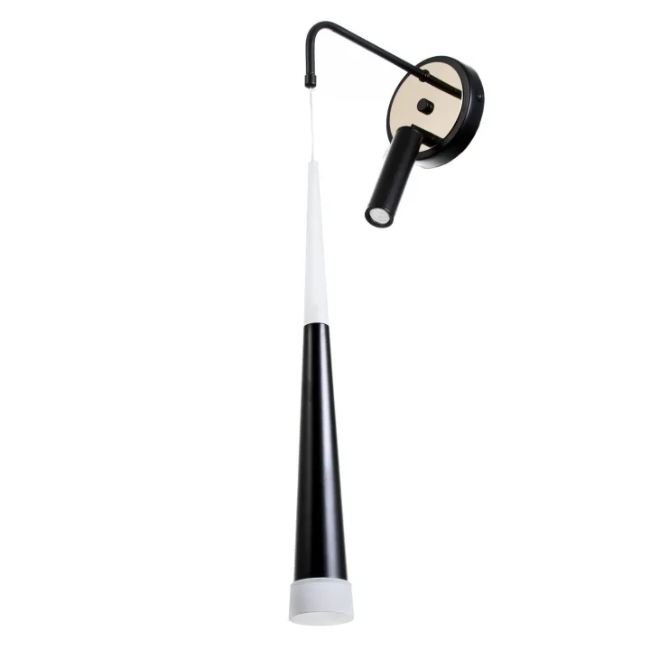 Светильник настенный бра "Клео" LED 8+58Вт 3000-6000К черный 15х15х30см