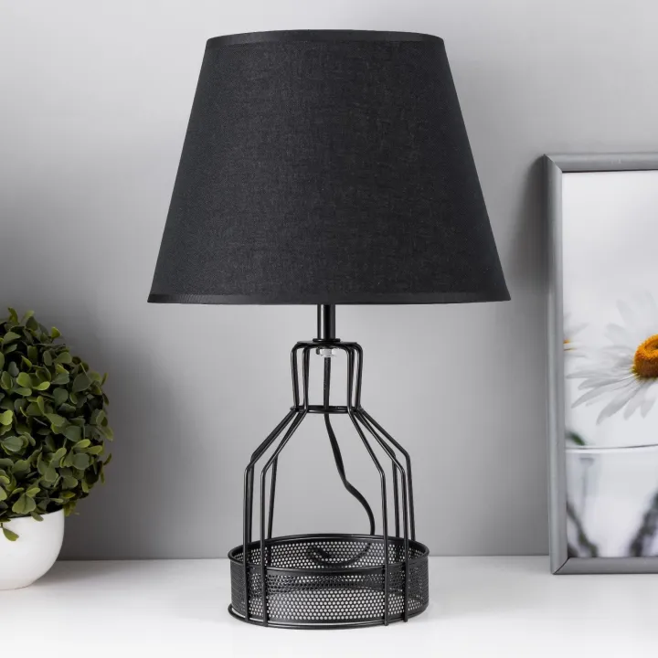 Настольная лампа "Нортис" E27, 40Вт, черный 25х25х40 см