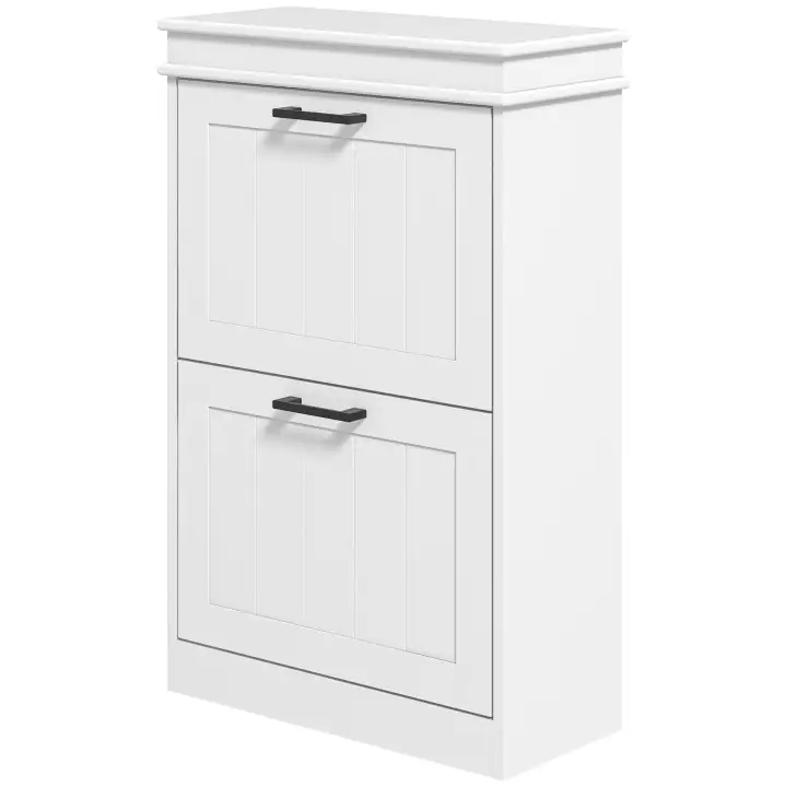 HOMCOM Modern Shoe Cabinet for Entryway Slim 10-Pair