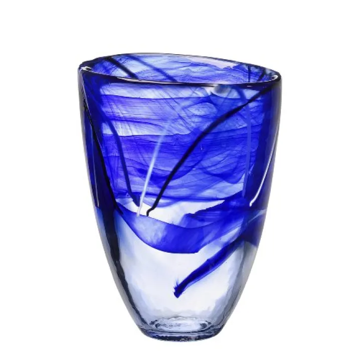 Kosta Boda Contrast Vase, Blue