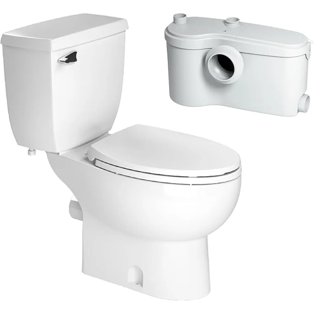 Saniflo Sanibest Pro: Macerating Upflush Toilet Kit (with Elongated Bowl)