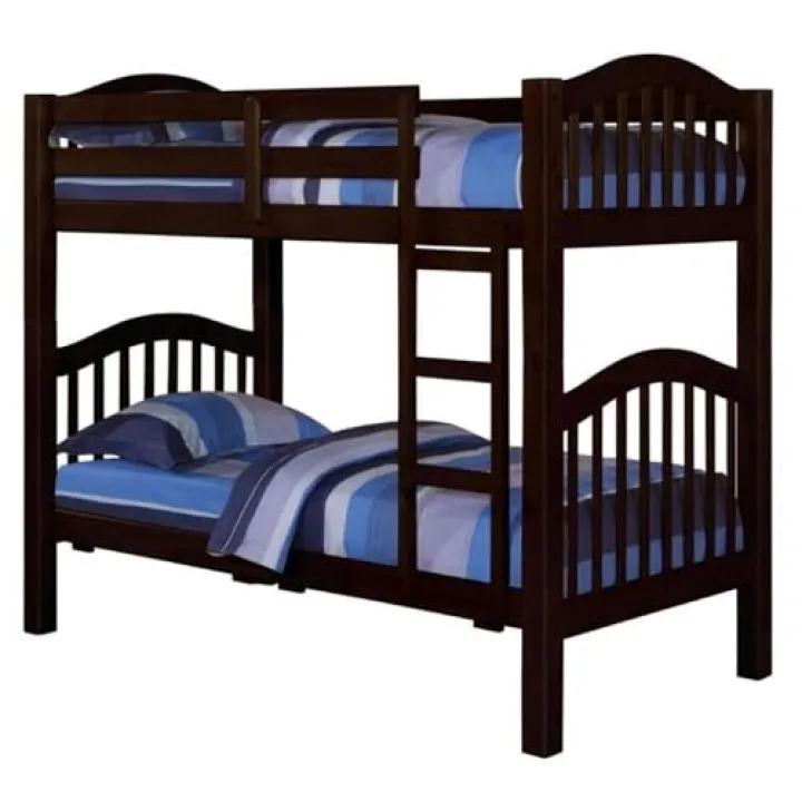 Acme Heartland Twin Over Twin Wooden Bunk Bed in Espresso