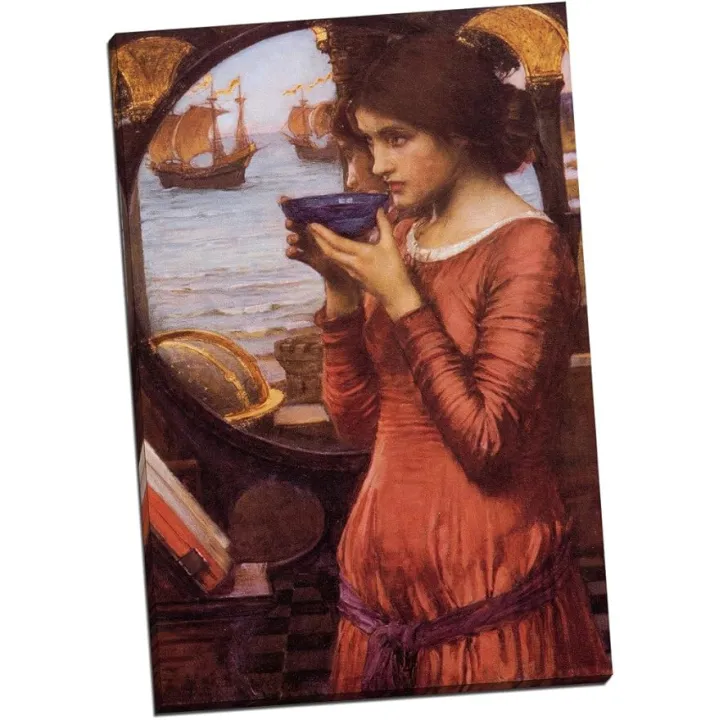 Panther Print John William Waterhouse Destiny Canvas Print Picture Wall Art Large 30X20 Inches