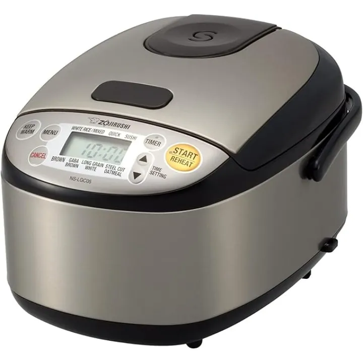 Zojirushi Micom 3-Cup Compact Size, Multiple Settings, Stainless Steel Made, Built-In Retractable Power Cord and Easy to Transport Rice Cooker and Warmer