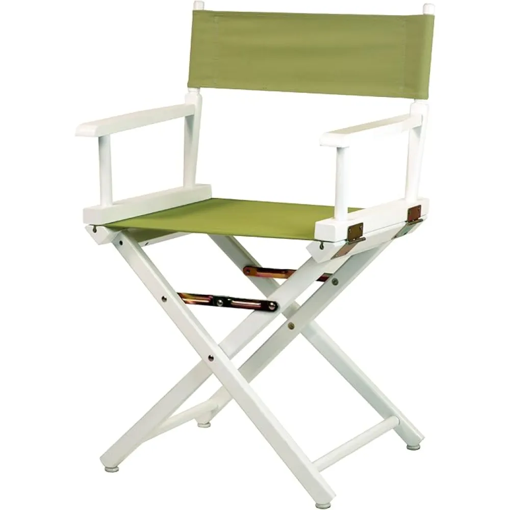 Casual Home 18" Director's Chair White Frame with Olive Canvas