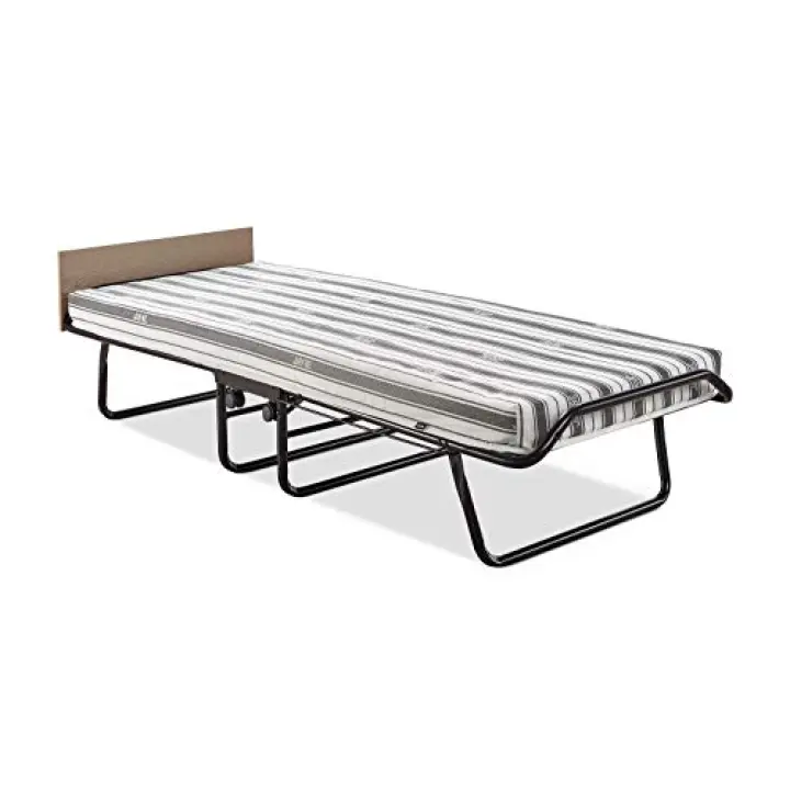 JAY-BE New Supreme Airflow Letto Pieghevole con Materasso e Automatico Gambe Pieghevoli, Nero, Singolo