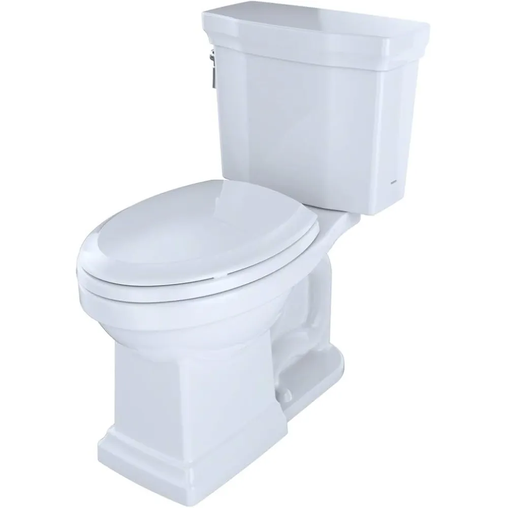 Toto CST404CUFG#01 Promenade Ii 1G Two-Piece Elongated 1.0 Gpf Universal Height Toilet With Cefiontect, Cotton White
