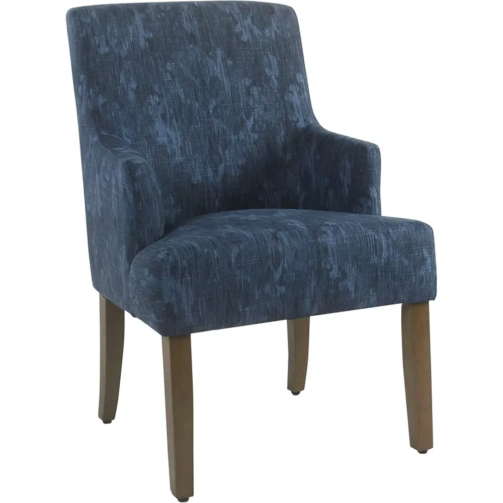 Homepop Home Decor | Upholstered Anywhere Dining Chair | Accent Chairs for Living Room & Bedroom | Decorative Home Furniture (Blue Demask)