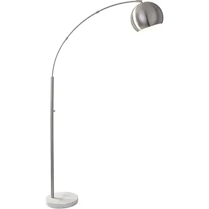 Adesso Arc Floor Lamp Brushed Steel