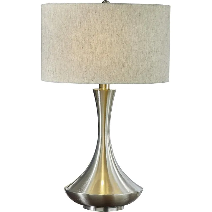 Artiva USA LED21012TT Aladdin 2-Light Led Table Lamp, 28.5", Brushed Steel