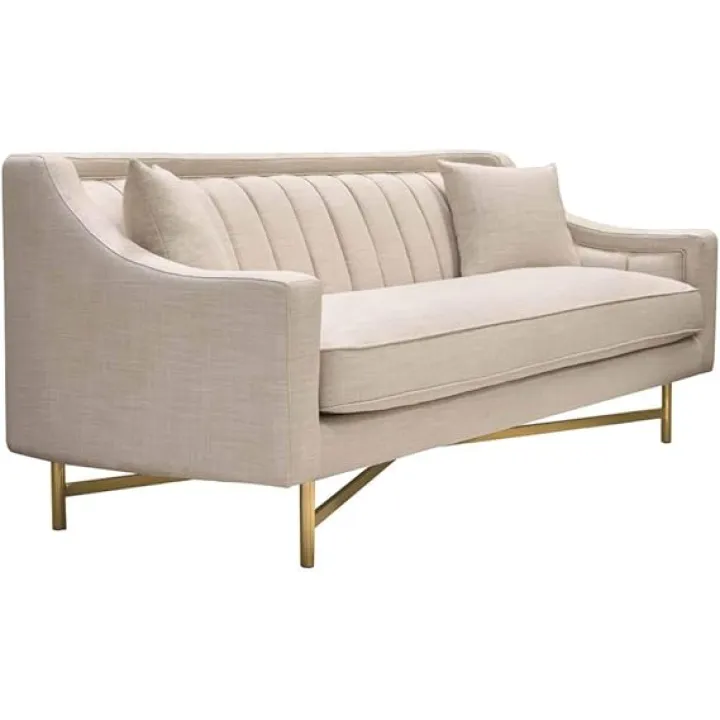 Diamond Sofa Croft Fabric Sofa in Sand Linen Fabric CROFTSOSD