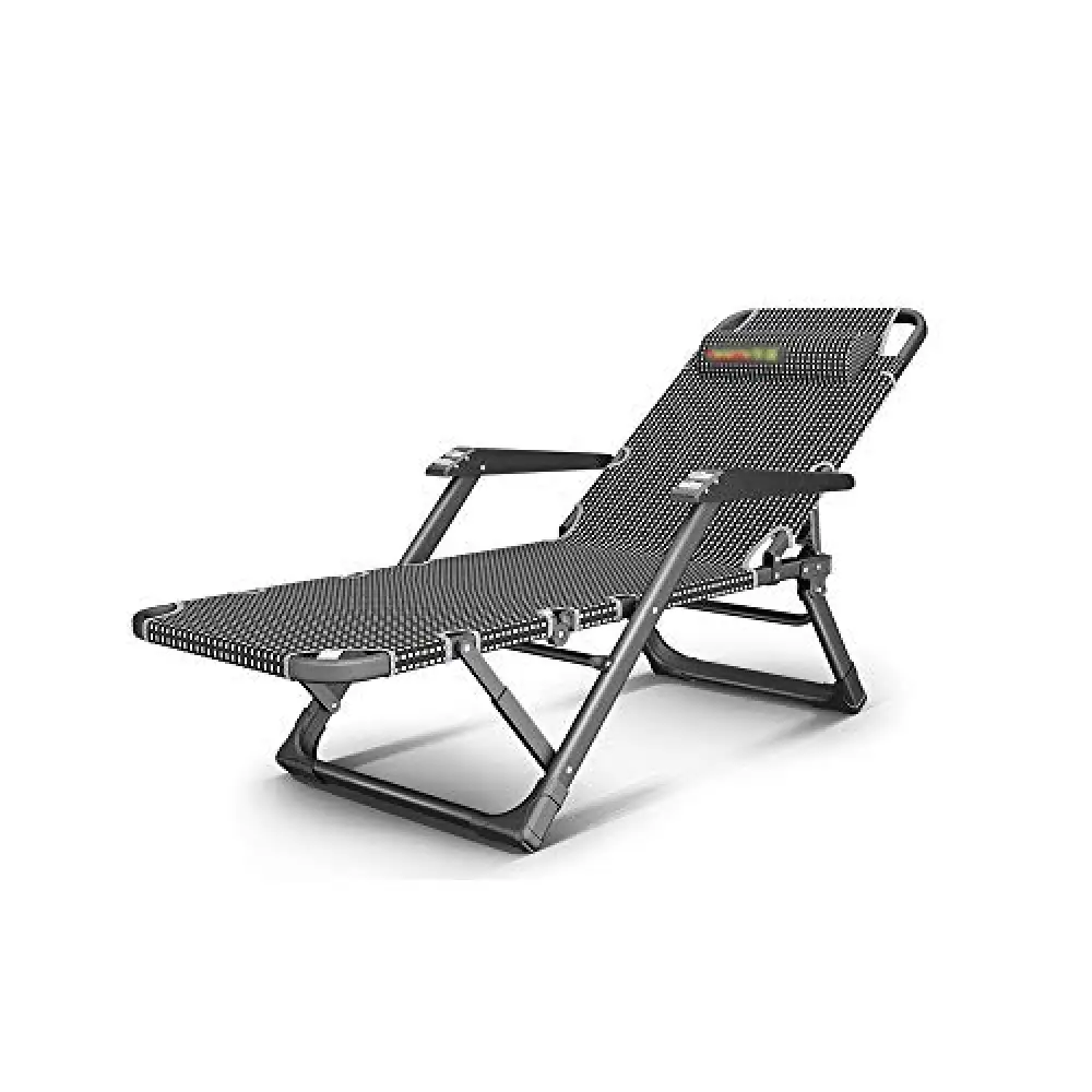 ZXQZ Sedia Pieghevole - Poltrona da Pranzo Lunch Nap Bed Divano Pigro Balcone Leisure Home Summer Chair Portatile Addensare Teslin Tessuto Traspirante Nessun Rumore Sedia a Sdraio