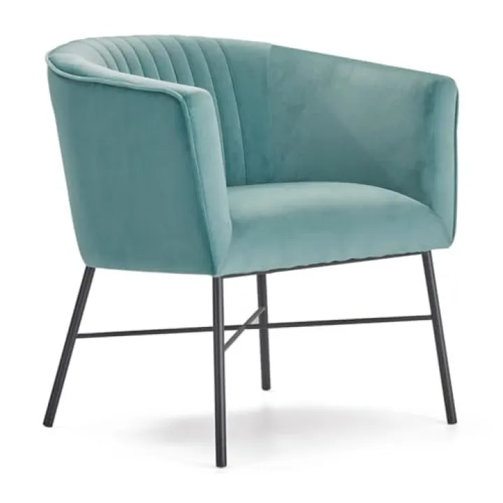 Adore Decor Leone Upholstered Accent Chair, Velvet Tufted Comfy Back Cushion Club Armchair, Modern Living Room Furniture for Small Spaces, Seaglass Teal