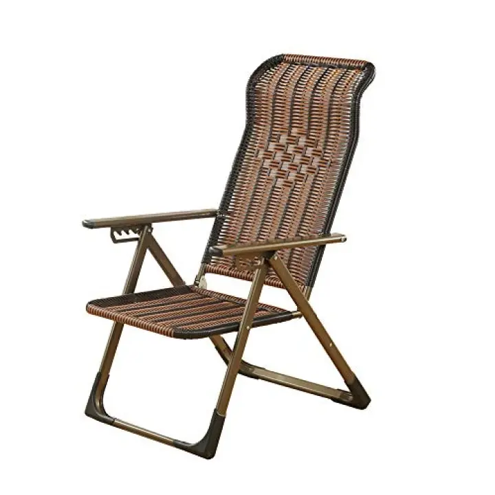 ZXQZ Sedia a sdraio Sedia pieghevole - Sedia di vimini Patio esterno Poltrona da salotto Casa Sedia a sdraio Balcone Soggiorno Pausa pranzo Sedia Siesta Sedia da ufficio pigro Donna incinta Sedia da a