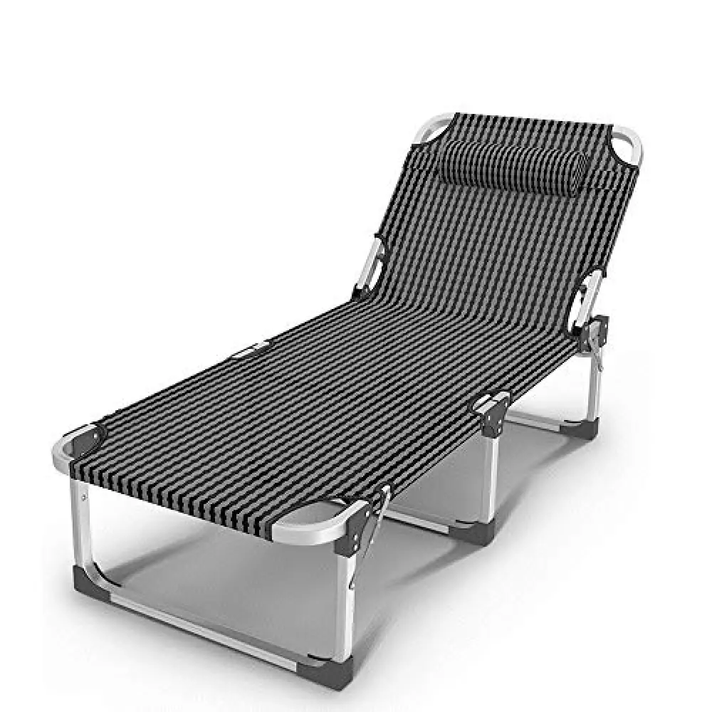 ZXQZ Sedia a Sdraio Pieghevole Sedia - Lettino in Alluminio Pieghevole Letto da Pranzo Letto Singolo Ufficio Letto Estraibile per Letto Lettino da Campeggio reclinabile Comodo Regolabile Sedia Sdraio