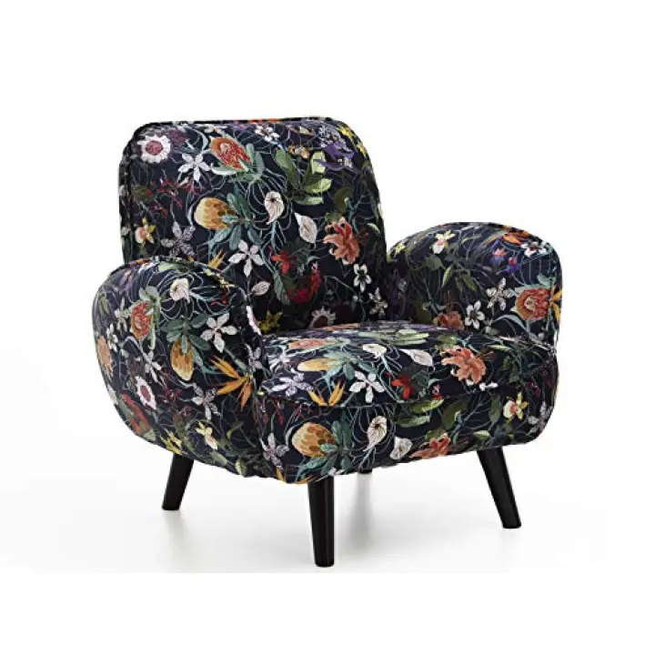 Atlantic Home Collection BEN, Sessel, Samt, Blumenmuster, 5 Blumenmuster