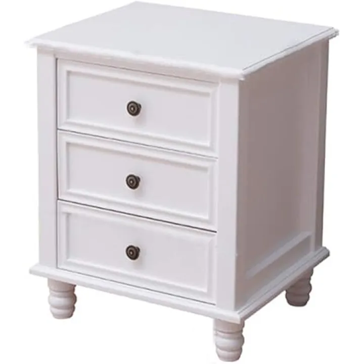 Nightstands Bed Table,Living Room Simple Locker, Bedroom Bedside Drawer Cabinet, Sofa Multifunctional Small Storage Cabinet (Color : White, Size : 45 * 38 * 54.5)