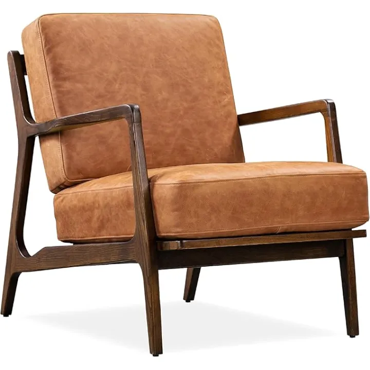 POLY & BARK Verity Lounge Chair, Cognac Tan