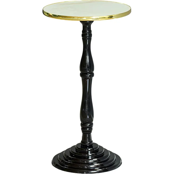 Round Wooden Side Table, Living Room Accent Pedestal End Table - Modern Furniture, Decorative Stand, Small Space Solution, Circular Design, Rustic Home Decor, Elegant Home Furnishing, White