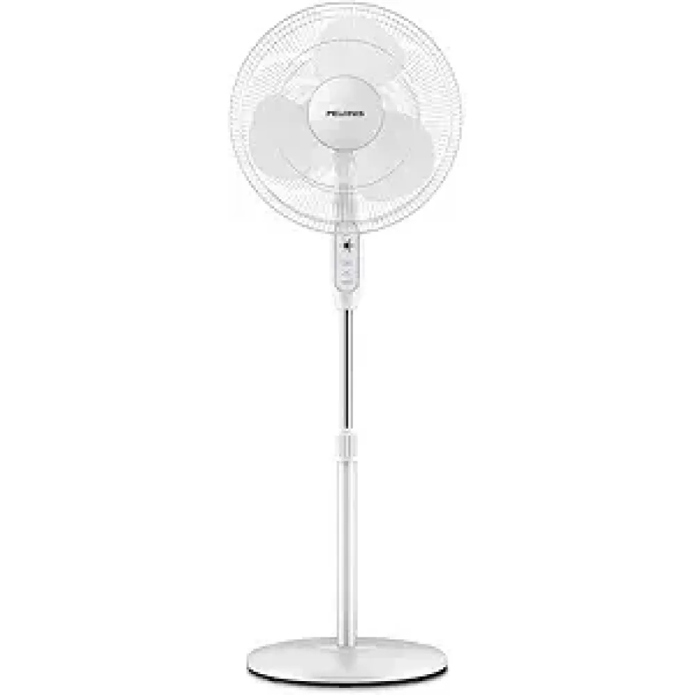 PELONIS 16'' Pedestal Fan for Bedoom, Remote, Standing Fan with 7-Hour Timer, 90° Oscillation, 3-Speeds, Adjustable Height, Electric Cooling Fans for Living Room and Office