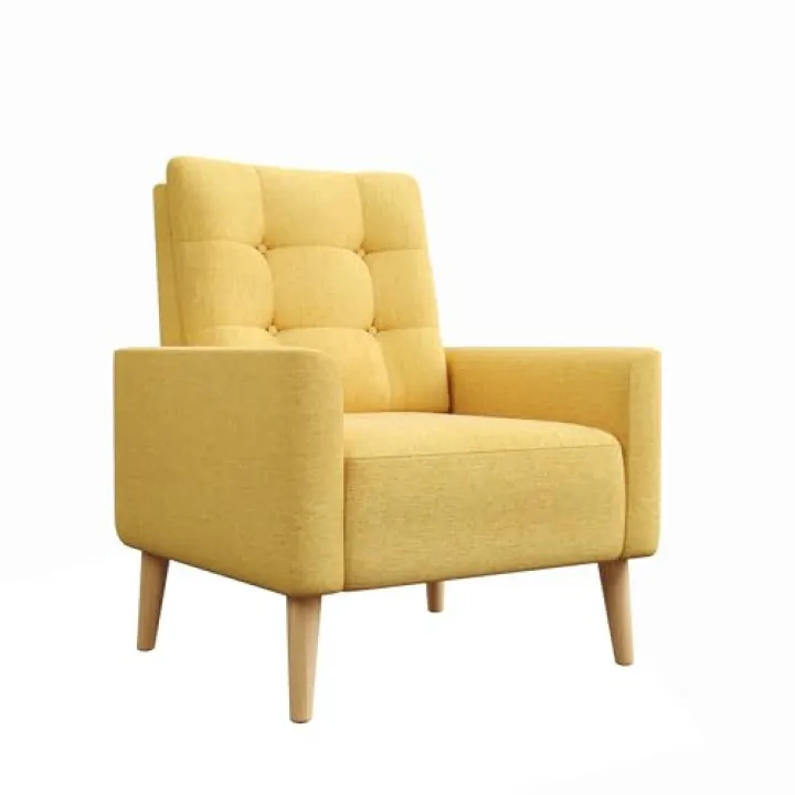 Mondeer Poltrona, Poliuretano, Giallo, 72 x 72 x 81cm