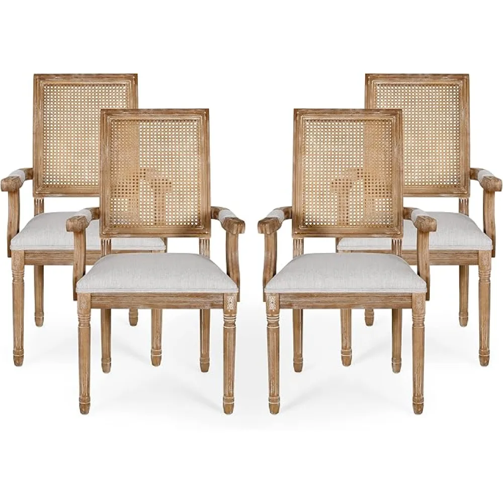 Christopher Knight Home Maria DINING CHAIR SETS, Light Grey + Natural