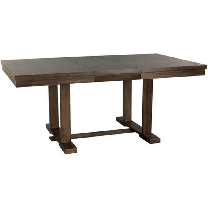 Homelegance Lexicon Wieland 72" Transitional Wood Dining Room Table in Light Rustic Brown