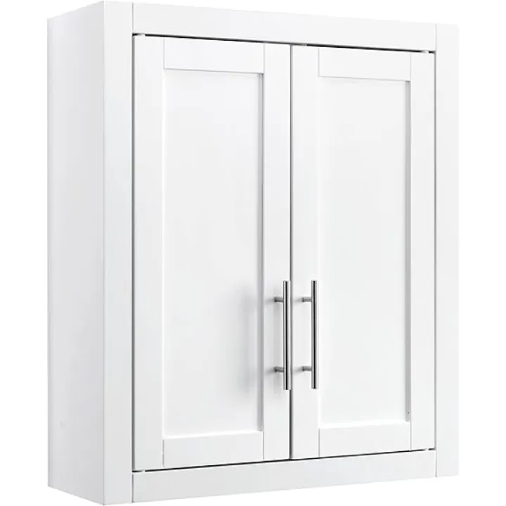 Crosley Furniture Savannah Wall Mounted Bathroom Storage Medicine Cabinet with Shelves, White