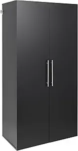 Prepac HangUps Large Storage Cabinet - Immaculate Black 36" Cabinet with Storage Shelves and Doors; Ideal for Bin and General Storage Solutions