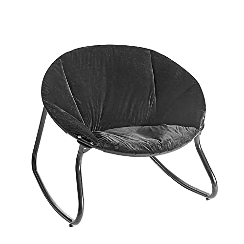Urban Lifestyle Micromink Rocking Saucer Chair, Black
