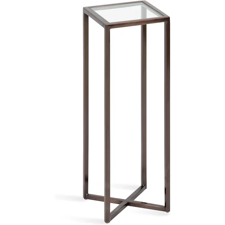 Kate and Laurel Jaspur Modern Drink Table, 7 x 7 x 21, Bronze, Decorative Glam Accent Table for Display and Storage