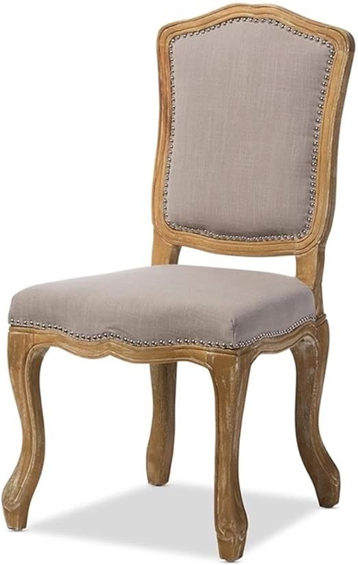 BOWERY HILL Dining Side Chair in Oak and Beige
