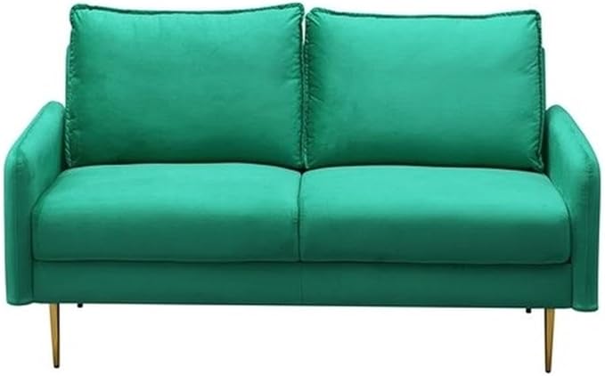Almor Velvet Living Room Loveseat in Green