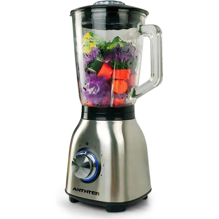 Anthter Professional Plus Blenders For Kitchen, 950W Motor Blender with Stainless Countertop, 50 Oz Glass Jar, Ideal for Puree, Ice Crush, Shakes and Smoothies