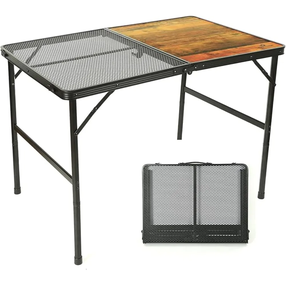 ROCK CLOUD Portable Camping Table Ultralight Aluminum Folding Grill Table Small Camp Table for Beach Hiking Backpacking Outdoor Picnic RV BBQ
