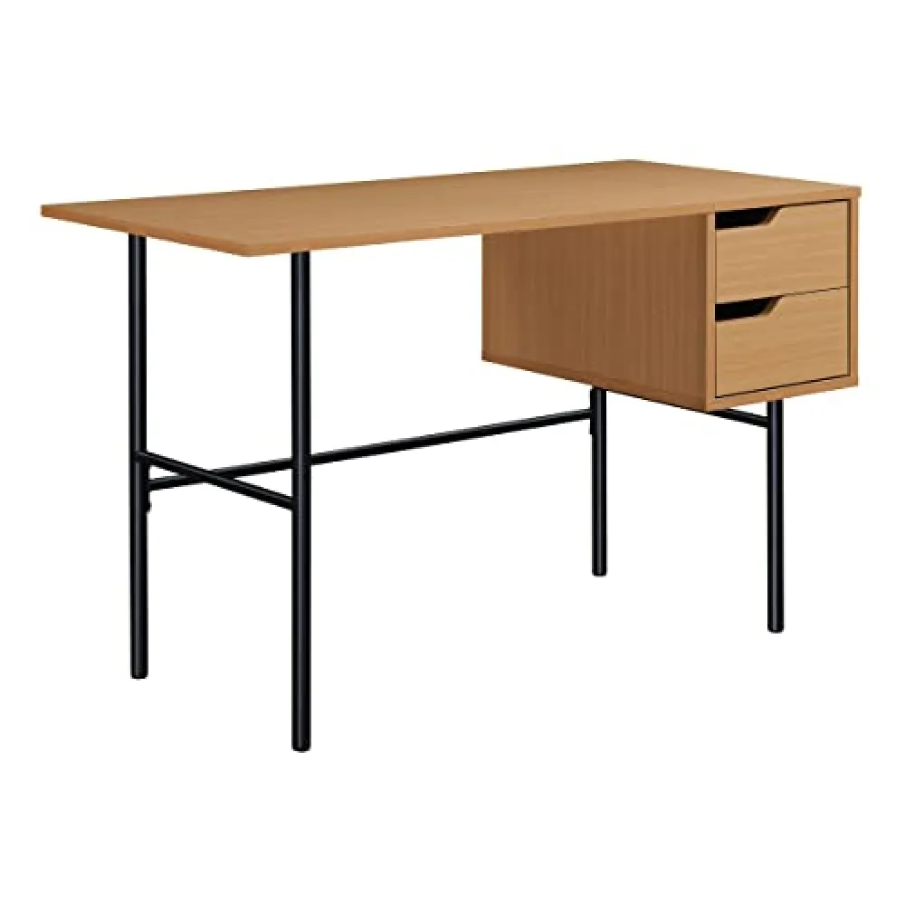 OSP Home Furnishings Denmark Writing Desk with Lockdowel Fastening System, Natural
