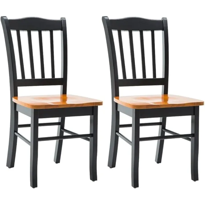 Boraam Shaker Dining Room Side Chairs, Set of 2 - Black/Oak