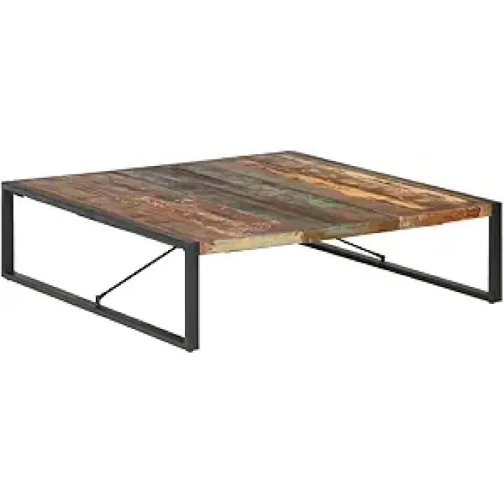Coffee Table,Square Coffee Table,Wood Coffee Table,Coffee Tables for Living Room,Center Table,Bedroom Side Tables,for Living Room, Study, Bedroom,55.1"x55.1"x15.7" Solid Reclaimed Wood