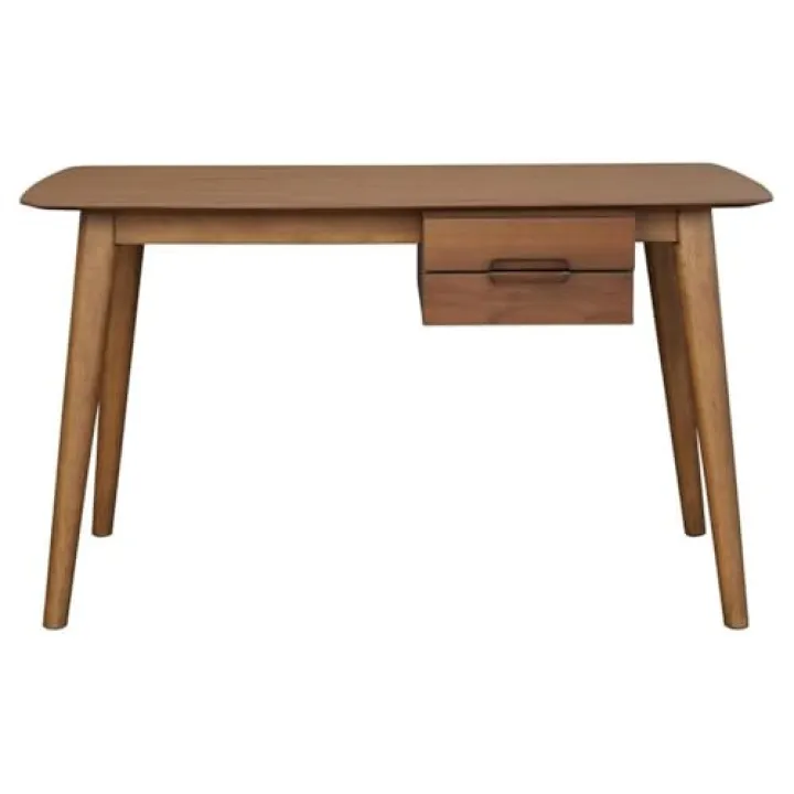 Unique Furniture Mid-Century Modern Wood Writing Desk in Walnut