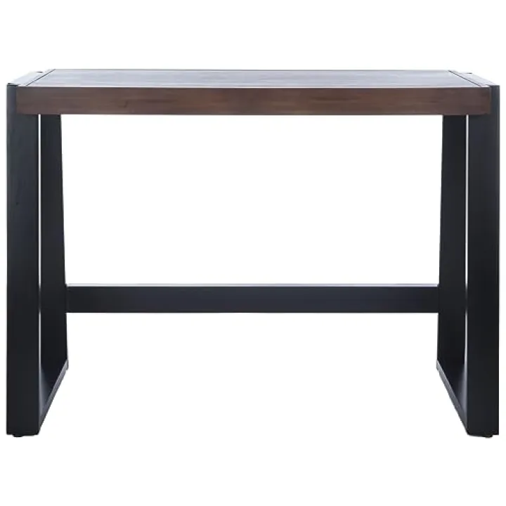 SAFAVIEH Home Collection Dennings Modern Farmhouse Walnut/Black Desk