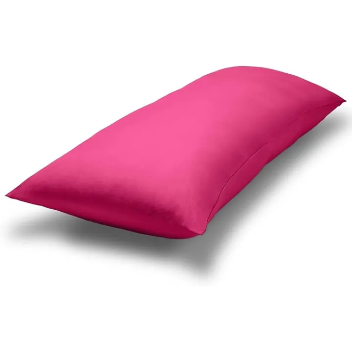 Bare Home Microfiber Body Pillow Cover - Ultra Soft - Cooling Pillowcase - Double Brushed - Pillowcase with Zipper Closure - Easy Care (20''x54'' Body Pillow Cover, Pink)