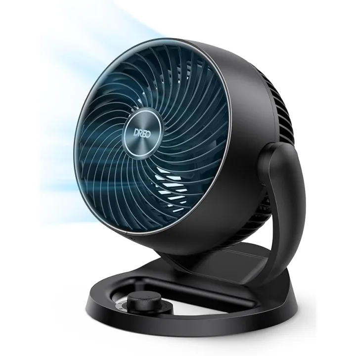Dreo Fan for Bedroom, 12 Inches, 70ft Powerful Airflow, 28db Quiet Table Air Circulator Fans for Whole Room, 120° Adjustable Tilt, 3 Speeds, Desktop Fan for Home, Office, Kitchen